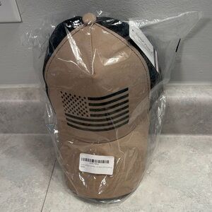 Tan and Black Flag Baseball Cap